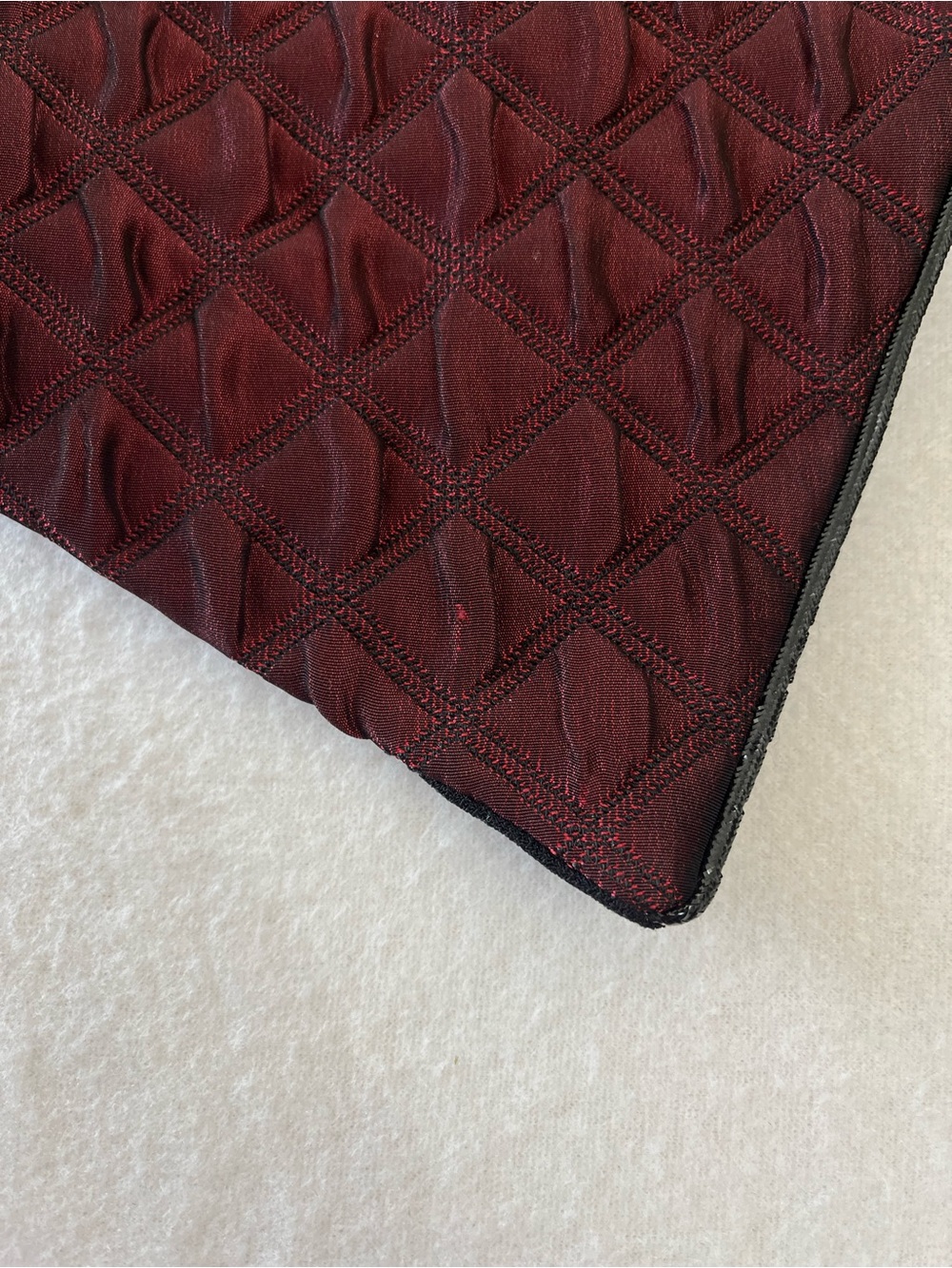 Vintage Mary McFadden Quilted Burgundy Vest Black Tie Formal Suit - Picture 15 of 15